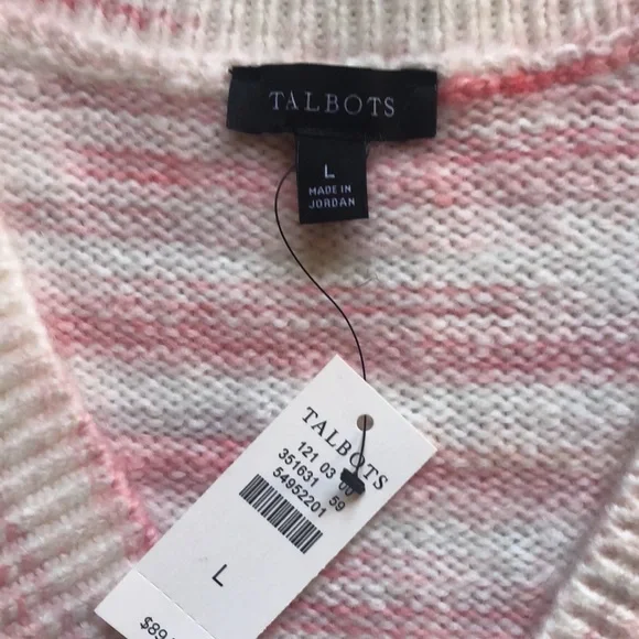 NWT Talbots Vneck sweater Size L - Picture 3 of 4